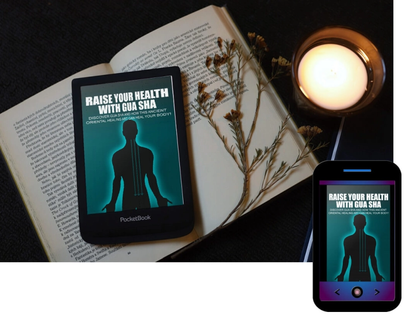 Vignette with tablet and smartphone over hardcover book.